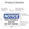 Signmission Non-Potable Water Not For Drinking, 10 in W x Rectangle, Aluminum OS-2PACK-NS-A-710-L-15094 - alternate 3